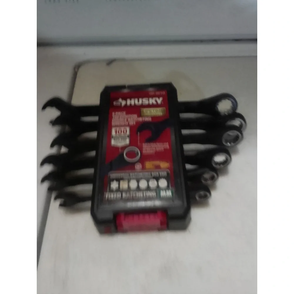 Husky 6 Piece 100- Position Double Ratcheting Wrench Set 100 Position Box End...